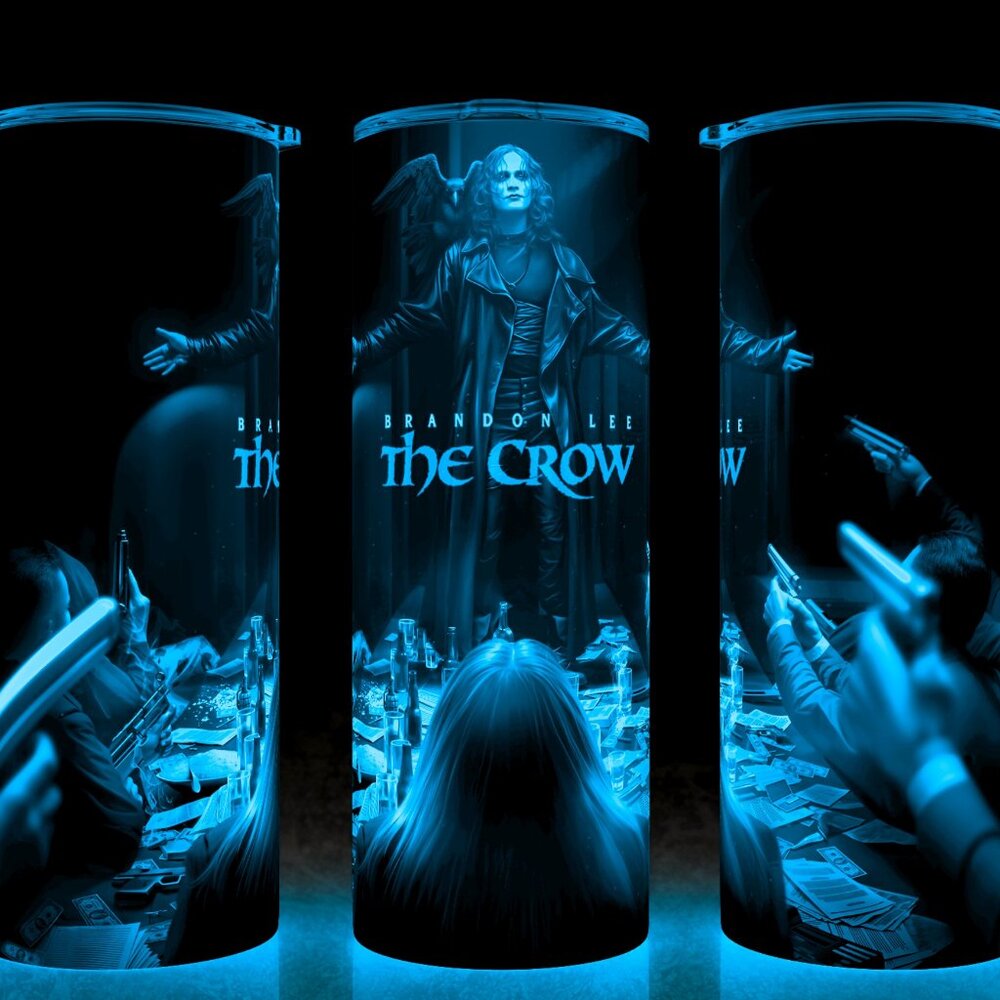 Glow in the Dark The Crow Brandon Lee 90s Action Movie Cup Mug Tumbler 20oz